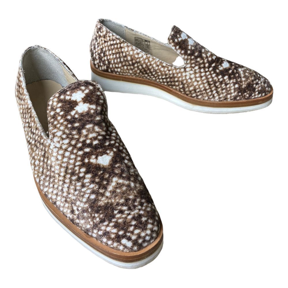 Free People Snakeskin Velvet Loafers 9.5